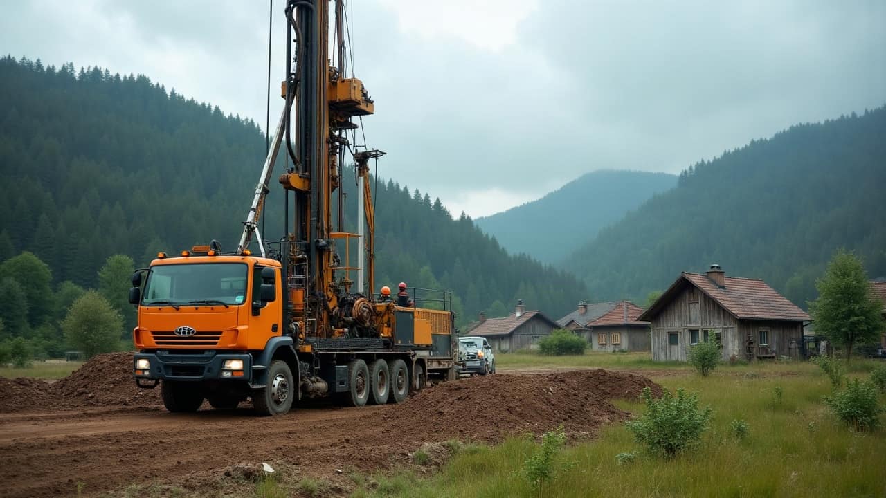 Terrain de forage dans les Vosges